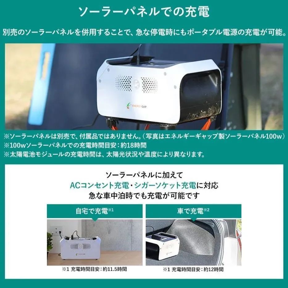 ENERGY GAP ポータブル電源　ポータブル蓄電池　EGS-900-S500 ENERGY GAP ポータブル電源 899Wh EGS900-S500 - メルカリ