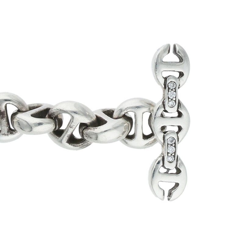 ホーセンブース　ブレスレット　ダイヤ付き ホーセンブース HOORSENBUHS 5MM OPEN-LINK MONOGRAM BRACELET