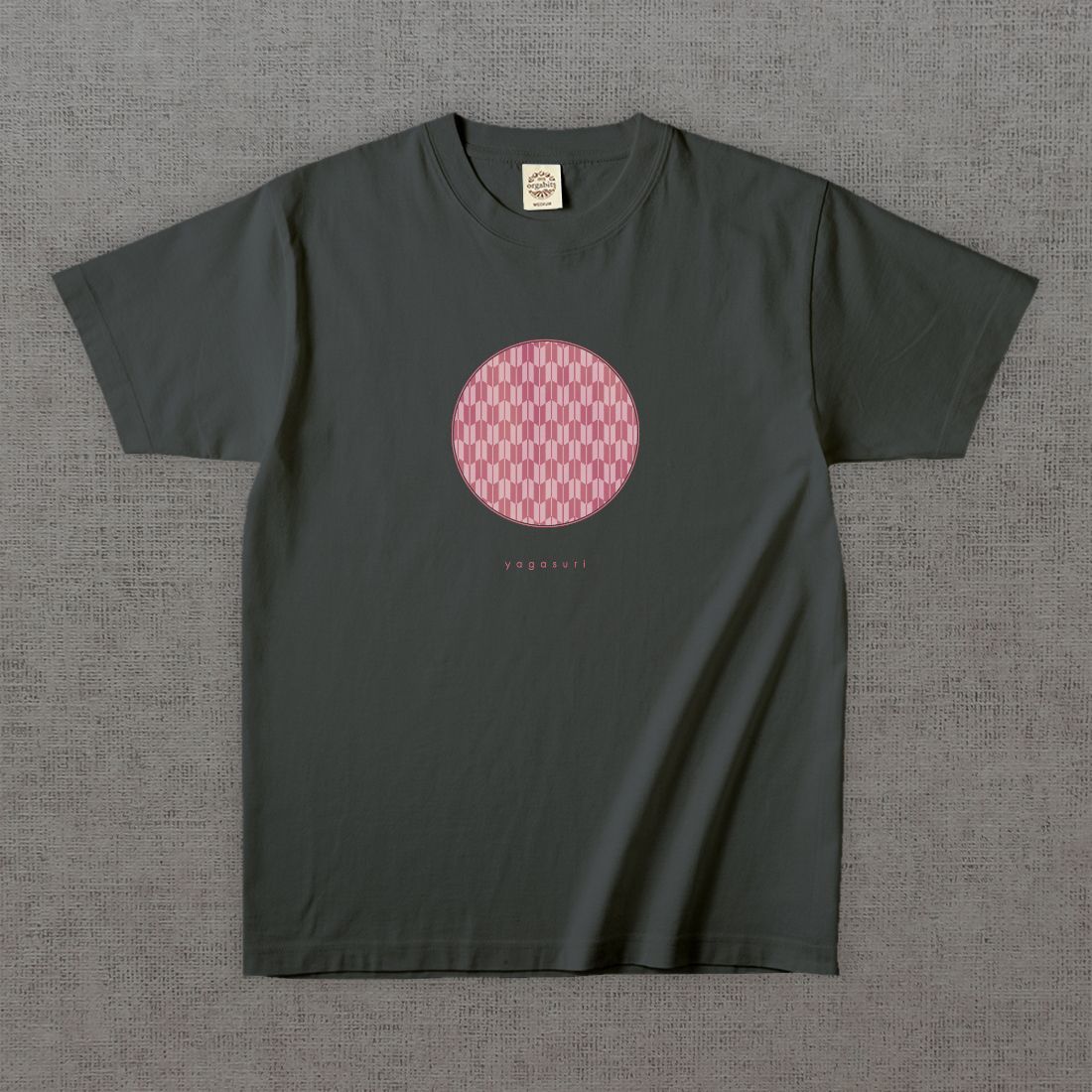 和柄Tシャツ　矢絣 -彩・円-