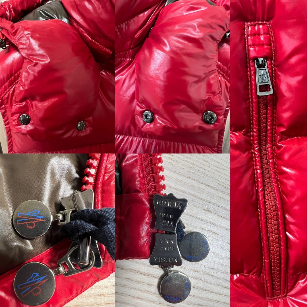 ☆未使用タグ付き☆ MONCLER BORMES ボルム ダウンベスト レッド色 TG0