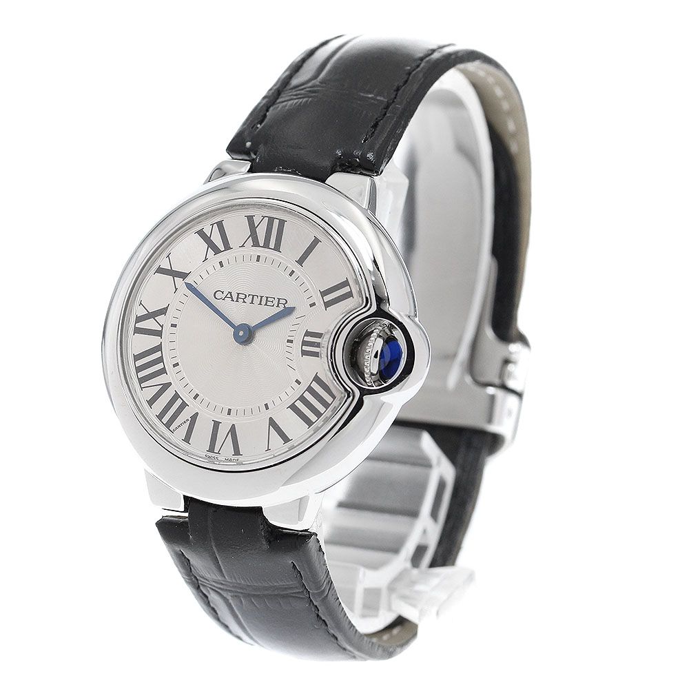 カルティエ CARTIER W6920086 バロンブルー 33mm クォーツ レディース  