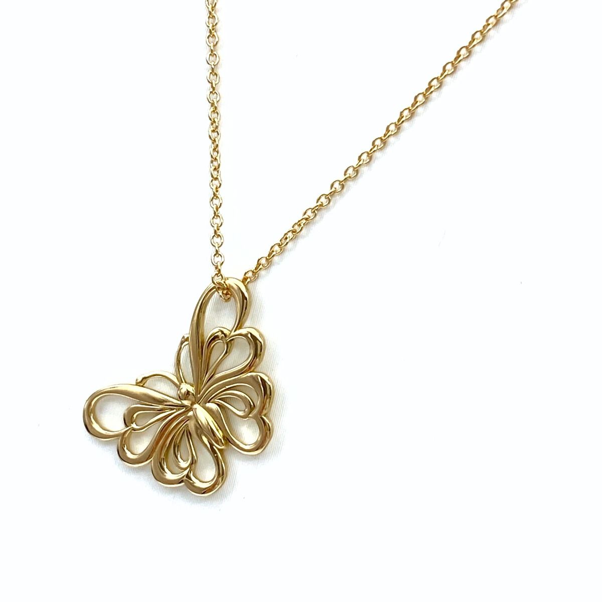 ティファニー TIFFANY&Co. バタフライモチーフ デザインネックレス YG 