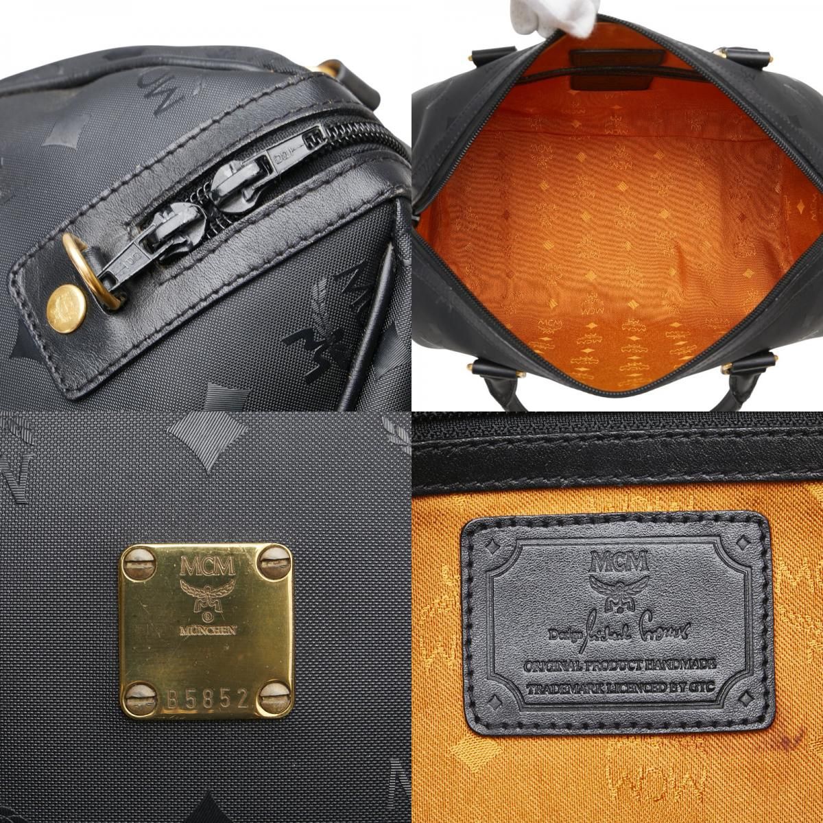 【MCM】美品エムシーエム 2way ミニボストン モノグラム ブラック MCM - エム シー エム ヴィセトス モノグラム ミニボストン