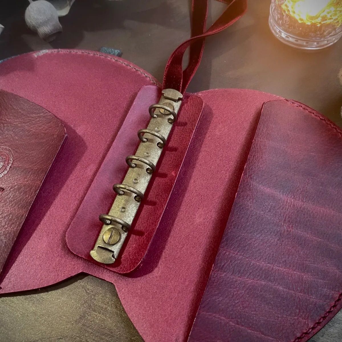 本革手縫い いちご手帳