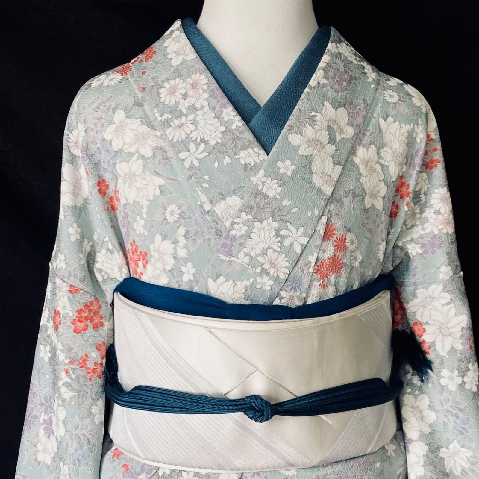白にシルバーのクールな袋帯〉SALE シンプル 粋 上品 織り出し - メルカリ