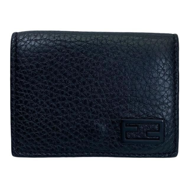 【最終値下げ】【新品未使用】【FENDI 】折り財布 レザー エピ ブラック FENDI フェンディ 7M0280 財布 三つ折り財布 折り財布