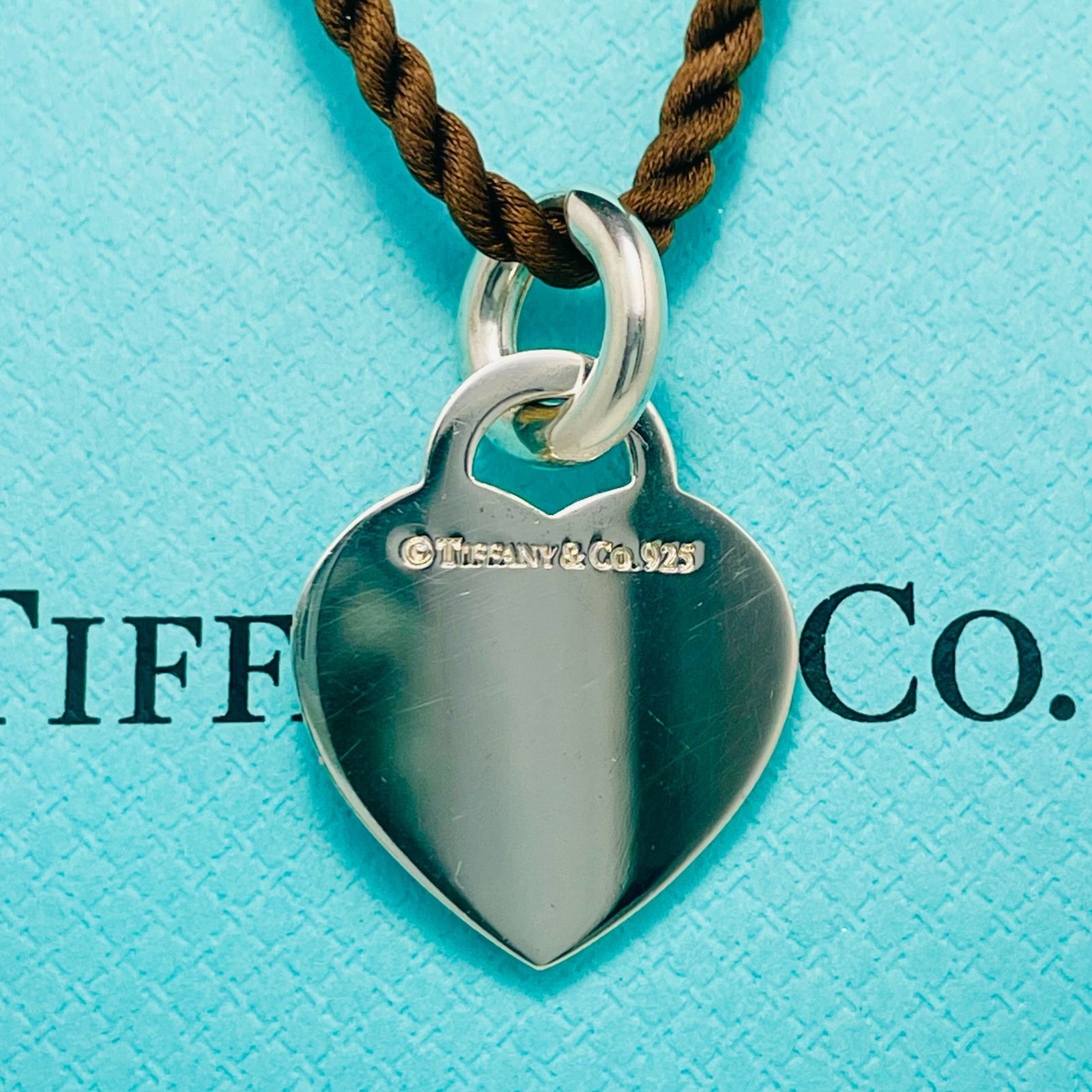 ティファニー リターントゥ ハートタグチョーカー シルクコード 紐 ネックレス シルバー TIFFANY&Co.★770