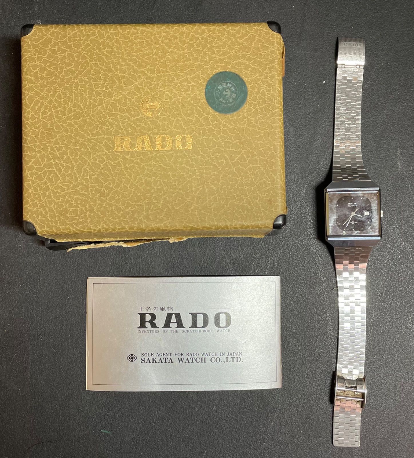 SA1【中古品】RADO ラドー DIASTAR 711.0067.3.N クォーツ 腕時計 ブラック文字盤