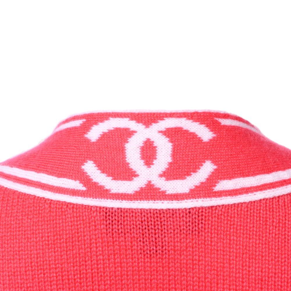 CHANEL 19P P61036K46366 ロゴライン カシミヤ ロング ニットカーディガン 34 ピンク シャネル KL4BHLKL80 CHANEL 19P P61036K46366 ロゴライン カシミヤ ロング ニット