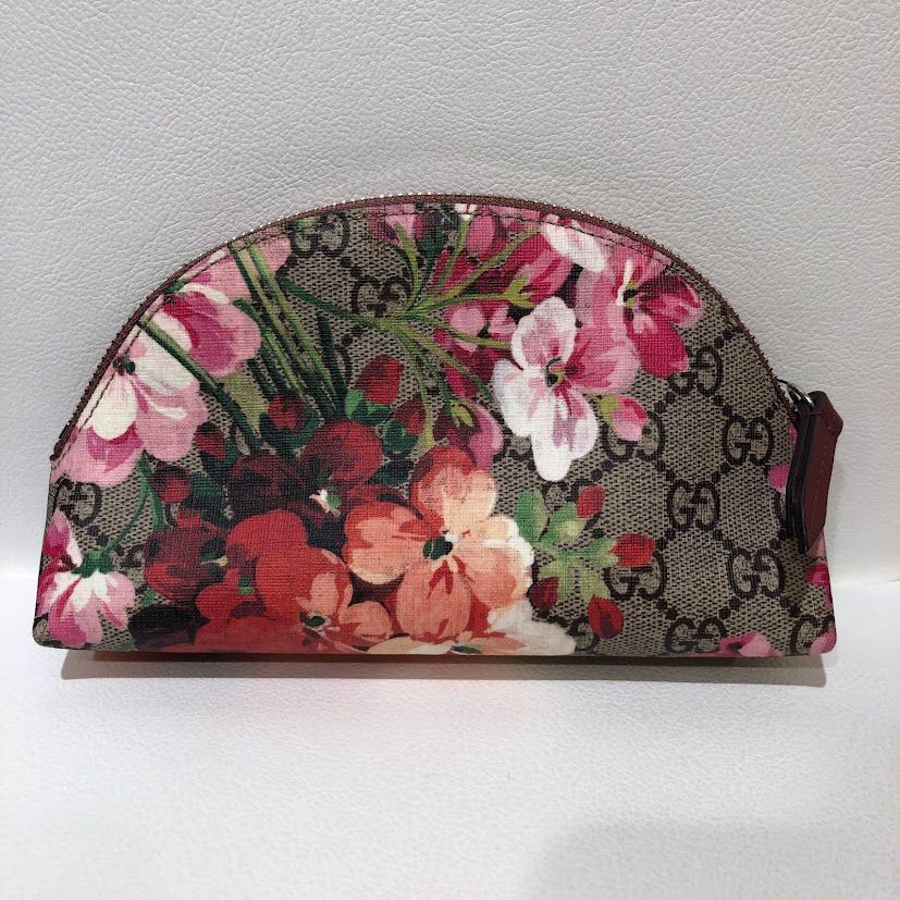 GUCCI ブルームス 化粧ポーチ GUCCI グッチ GGブルームス・ポーチ Bランク. : 質屋さのや