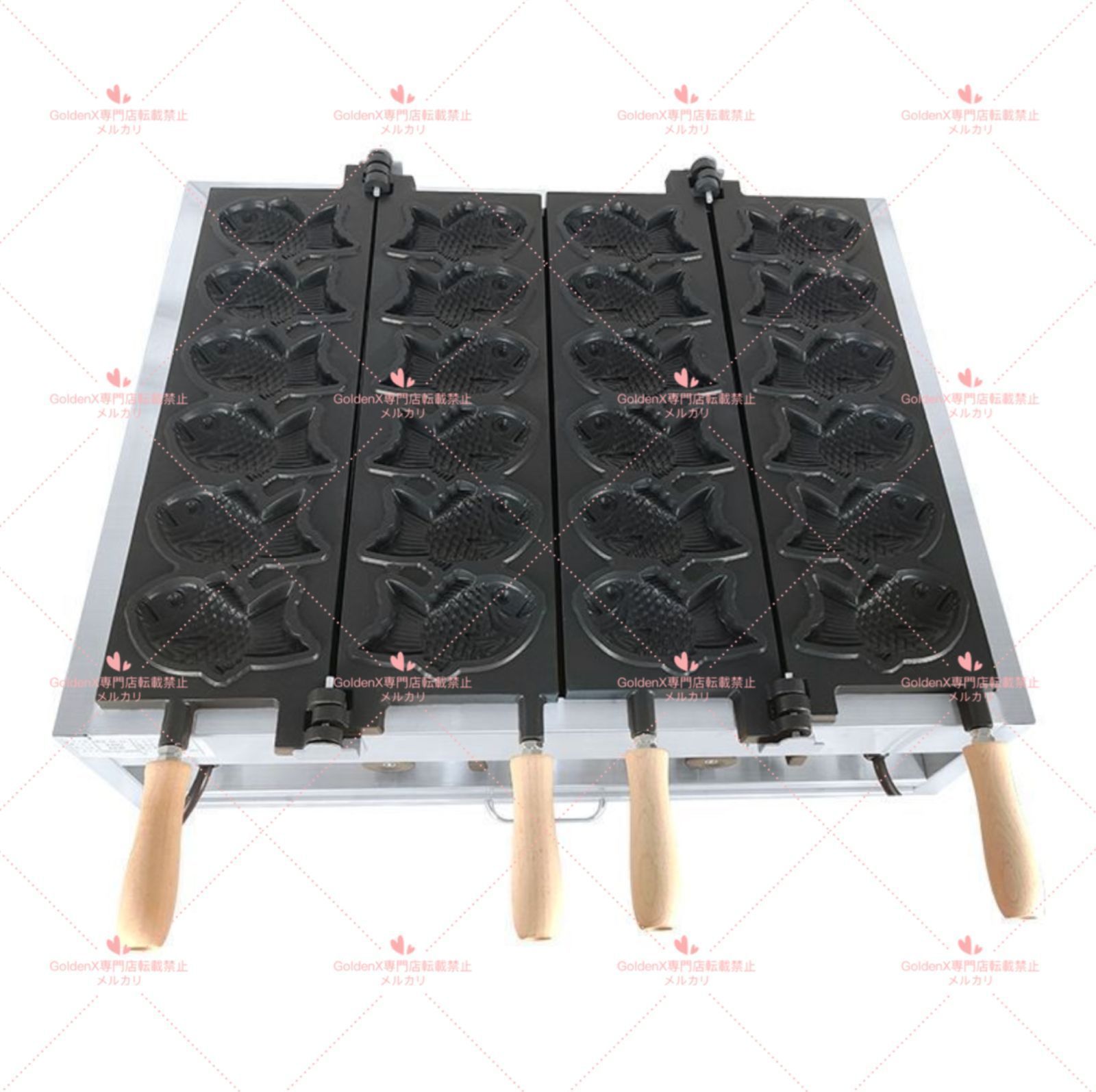 特売 人気 No.1 の電気たい焼き器 6 匹 ×2 連で 12 匹一気に焼ける 業務用?家庭用両対応 110V 大容量?高効率 なコスパ オ