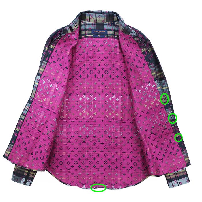 Louis Vuitton メンズ 長袖シャツ XXL ルイヴィトン ダミエ柄 メンズ