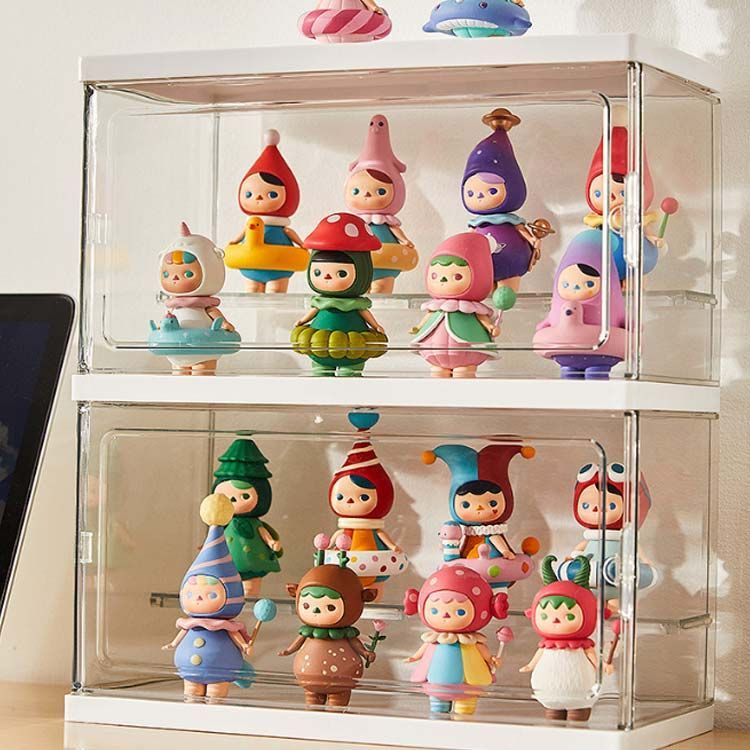 2個セット】コレクションケース 2段 透明 収納 アクリルケース 卓上 