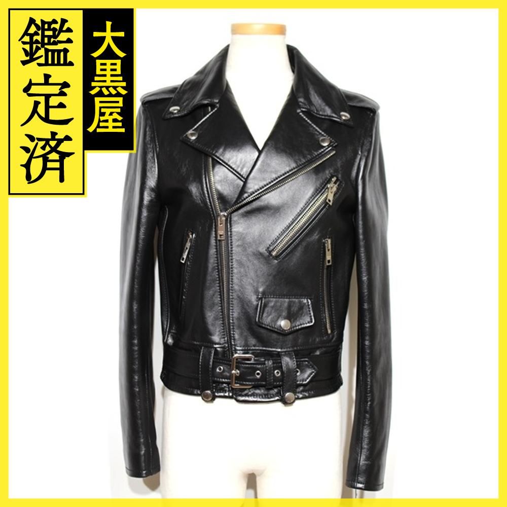 △CELINE/セリーヌ ラムスキン レザージャケット レディース 36