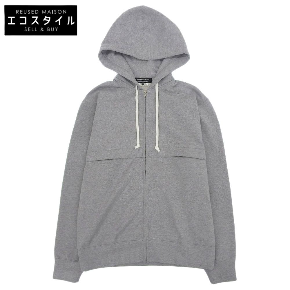 Comme Des Garons Homme Deux コムデギャルソンオムドゥ 美品 COMME des GARCONS HOMME DEUX コムデギャルソンオムドゥ コットン100% ジップアップパーカー メンズ グレー M 22AW DJ-T001 M