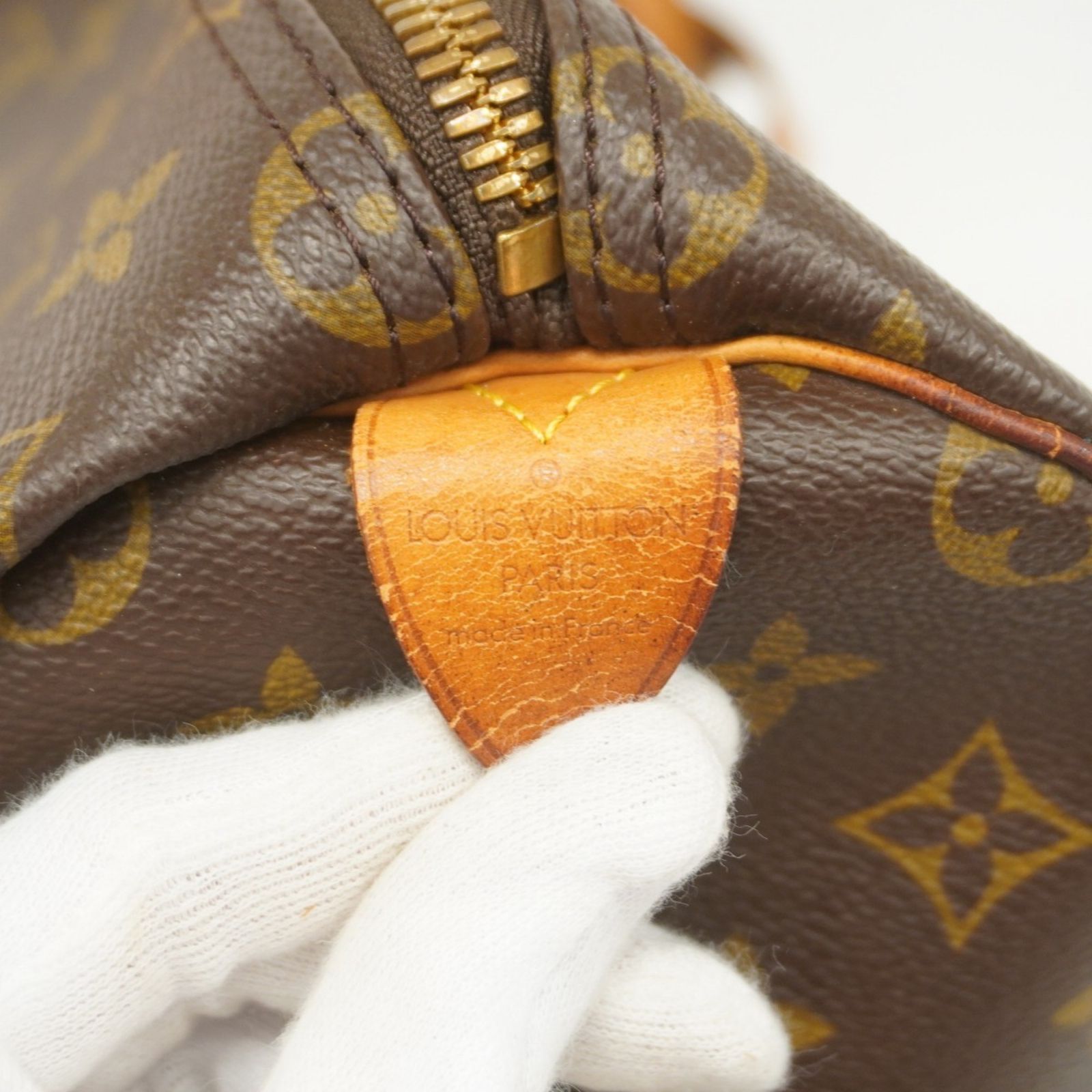 LOUIS VUITTON キーポル50 モノグラム モノグラム レザー×PVC ブラウン