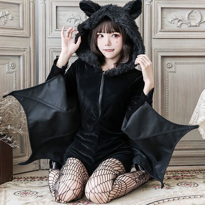 可愛い悪魔コスチューム】ハロウィン 仮装 ヴァンパイアコウモリ