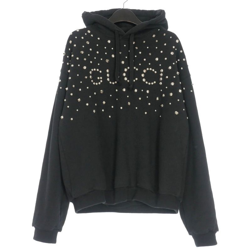 グッチ GUCCI マルチスタッズロゴ プルオーバーフーディ