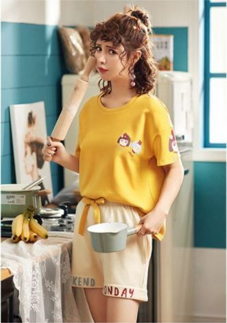 ランキング上位のプレゼント 新品 未使用 パジャマ レディース ルームウェア 夏 部屋着 可愛い 上下２点セット 韓国風 パジャマ Tomsic Hr Tomsic Hr