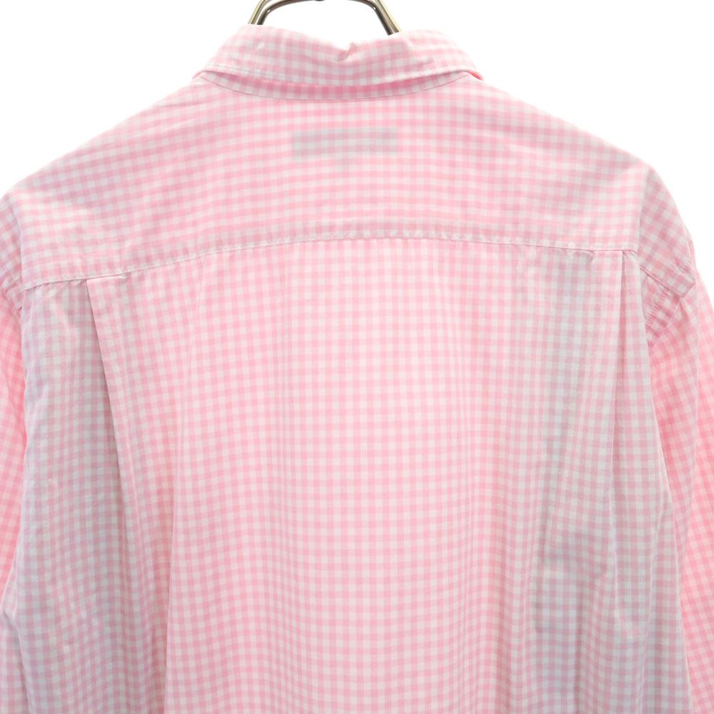 comme des garcons homme ギンガムチェックシャツピンク コムデギャルソンオム ギンガムチェック柄 長袖 シャツ S ピンク COMME