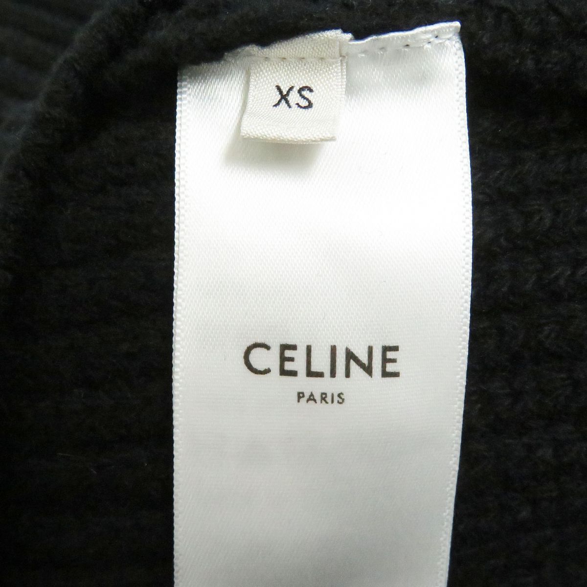 極美品22-23AW CELINE/セリーヌ 2A10X66Q エンブロイダリー グラデーションシークイン フード付きセーター/ニットパーカー 黒  XS 伊製 メルカリShops
