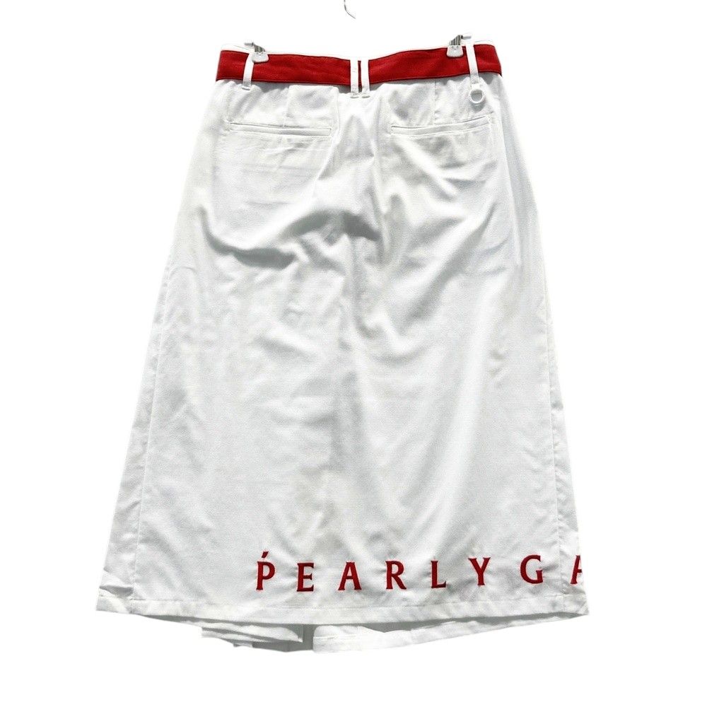サイズ 1 PEARLY GATES パーリーゲイツ 055-2134312 プリーツ切替 ミドルスカート ロゴ刺繍 ホワイト系 240101532637 ゴルフウェア レディース ストスト