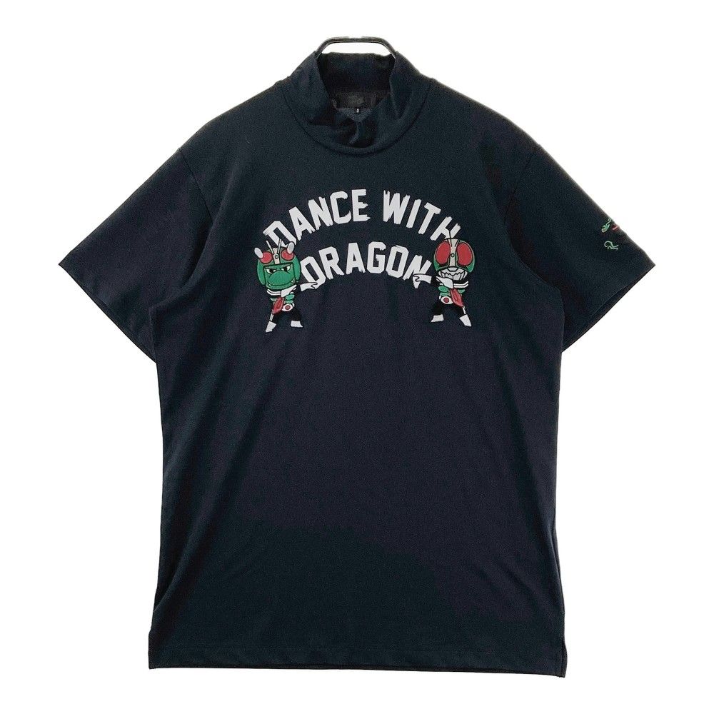 サイズ 3 DANCE WITH DRAGON ダンスウィズドラゴン ×仮面ライダー 2025年モデル ハイネック 半袖Tシャツ ブラック系 240101446857 ゴルフウェア メンズ ストスト