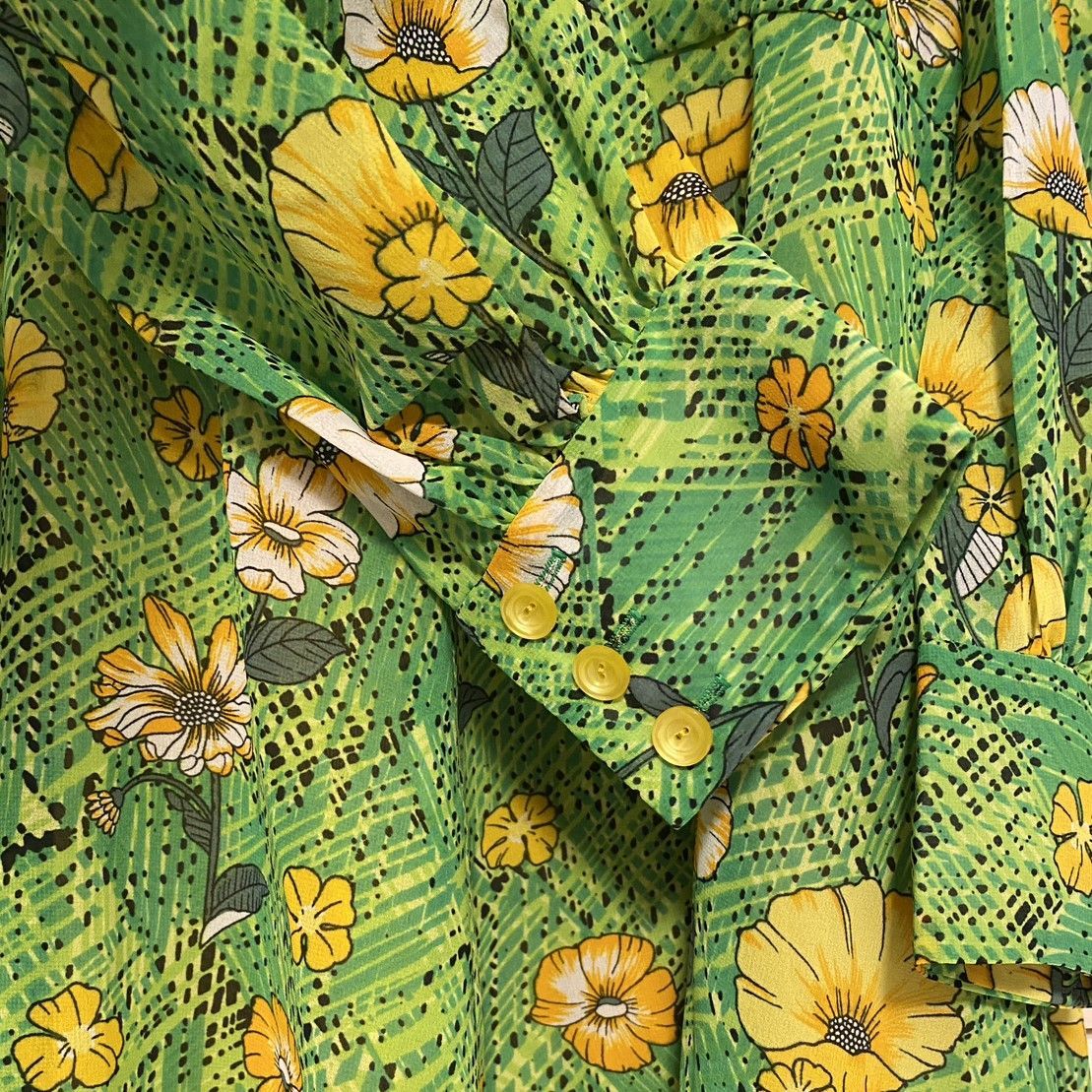 70's ユーロヴィンテージ 花柄ワンピース Euro vintage 70s floral maxi onepiece ユーロ ヴィンテージ 70