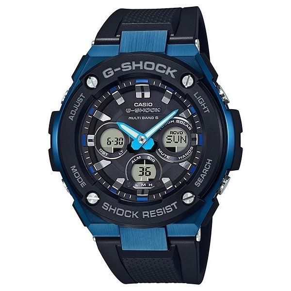 【即納】カシオCASIO Gショック ジーショック G-SHOCK 海外モデル タフソーラー G-STEEL  ミドルサイズ ブルー GST-S300G-1A2