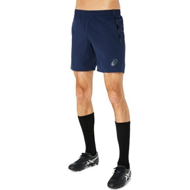 asics アシックス XX WOVEN 1/2 SHORT ミッドナイト L 2101A215 405 | スポーツ スポーツウェア サッカー フットサル ストレッチウーブンハーフパンツ ハーパン 半ズボン ジャージ はっ水 メンズ スポー