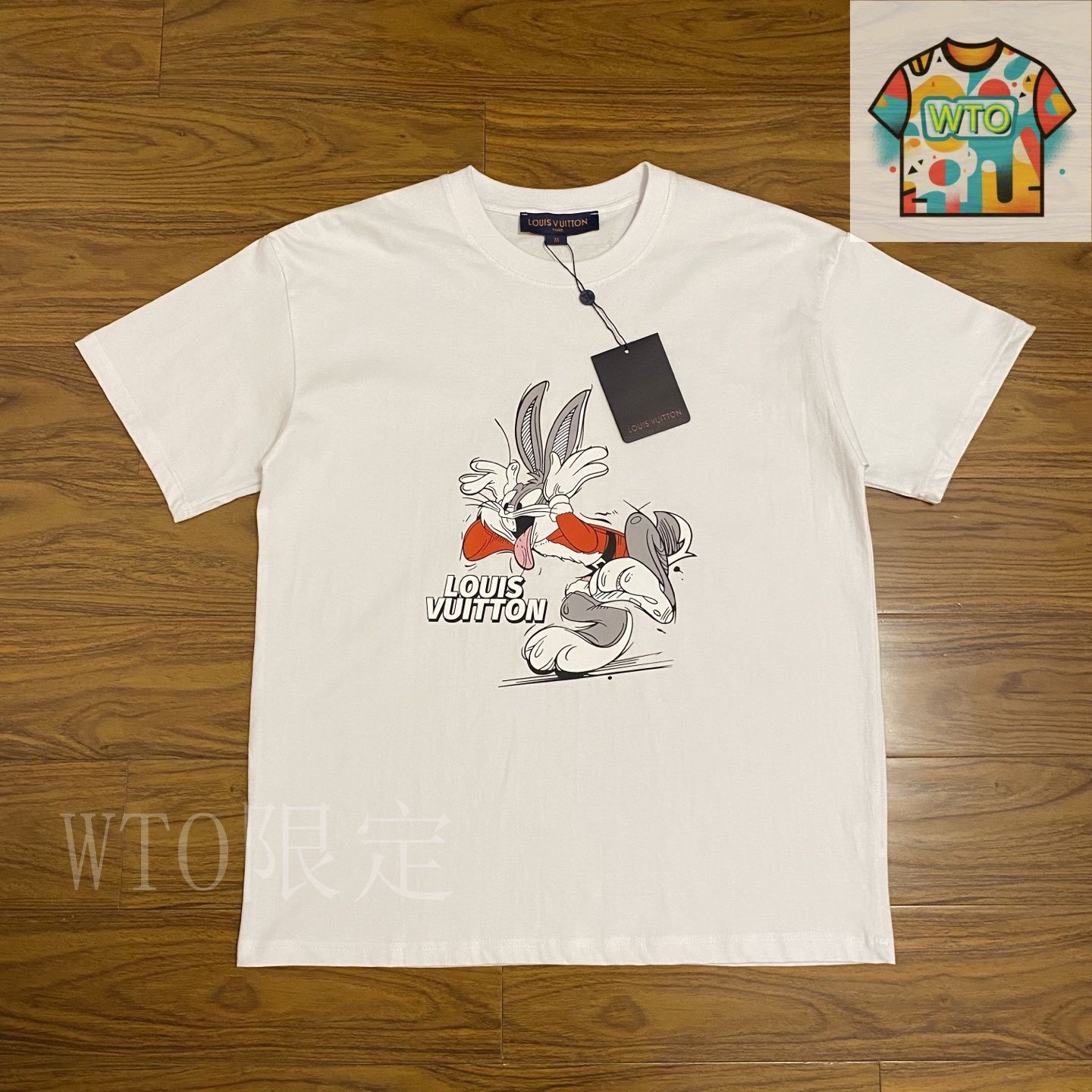 極美品 Louis Vuitton ロゴプリント Tシャツ 今日WTO】Louis Vuitton 2025SS プレミアムロゴプリント T