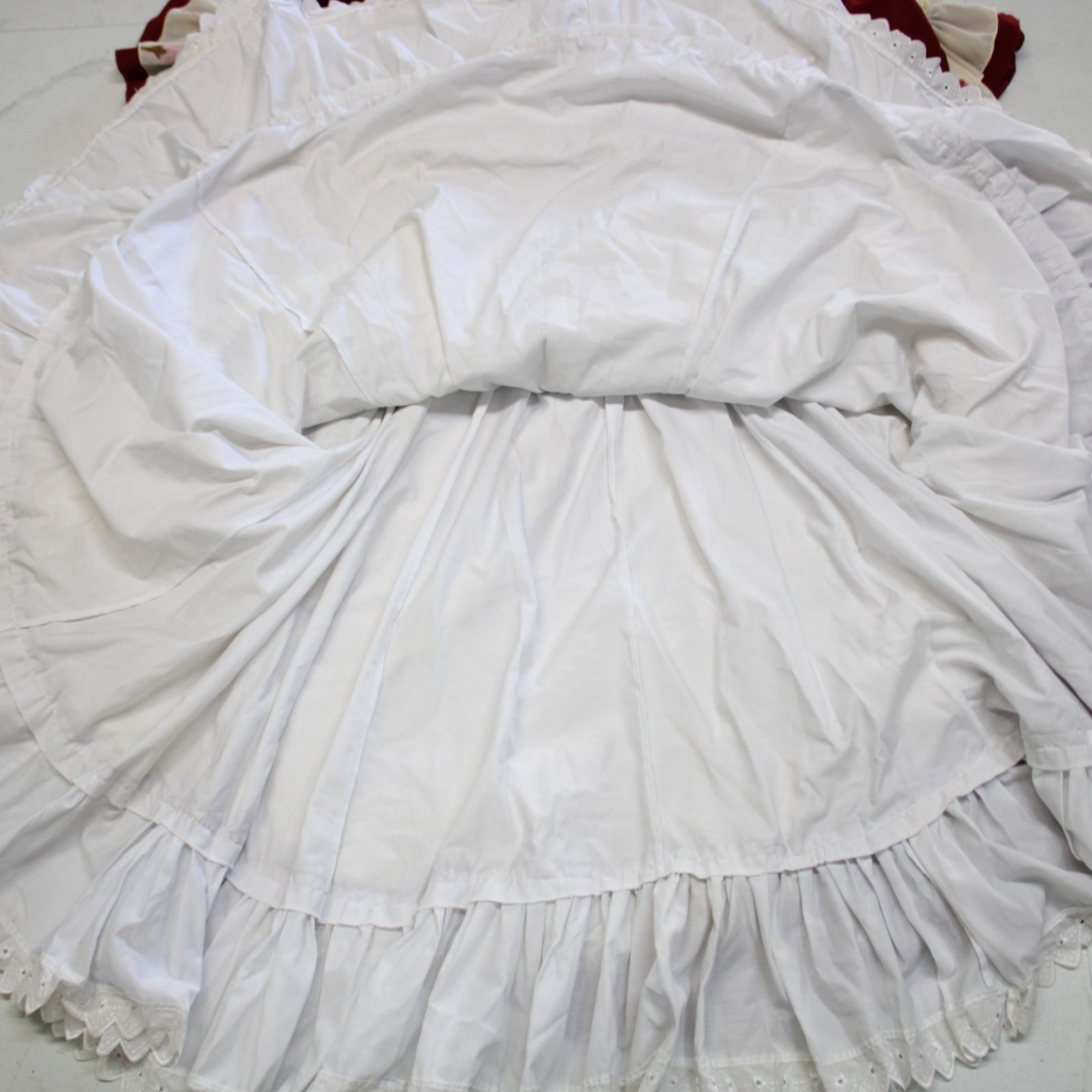 美品 スペイン製 フラメンコ衣装】アイボリー×豪華ボランテ