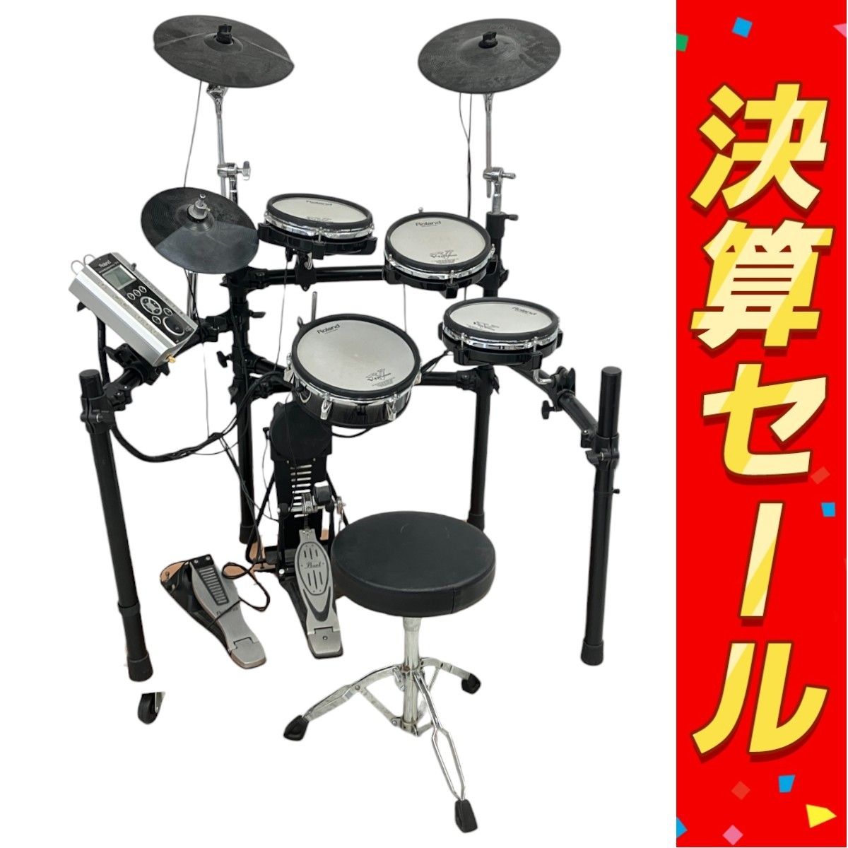 Roland TD-9KX 電子ドラム 打楽器 ローランド スネア タム3 HHC KICK不動 W10093606