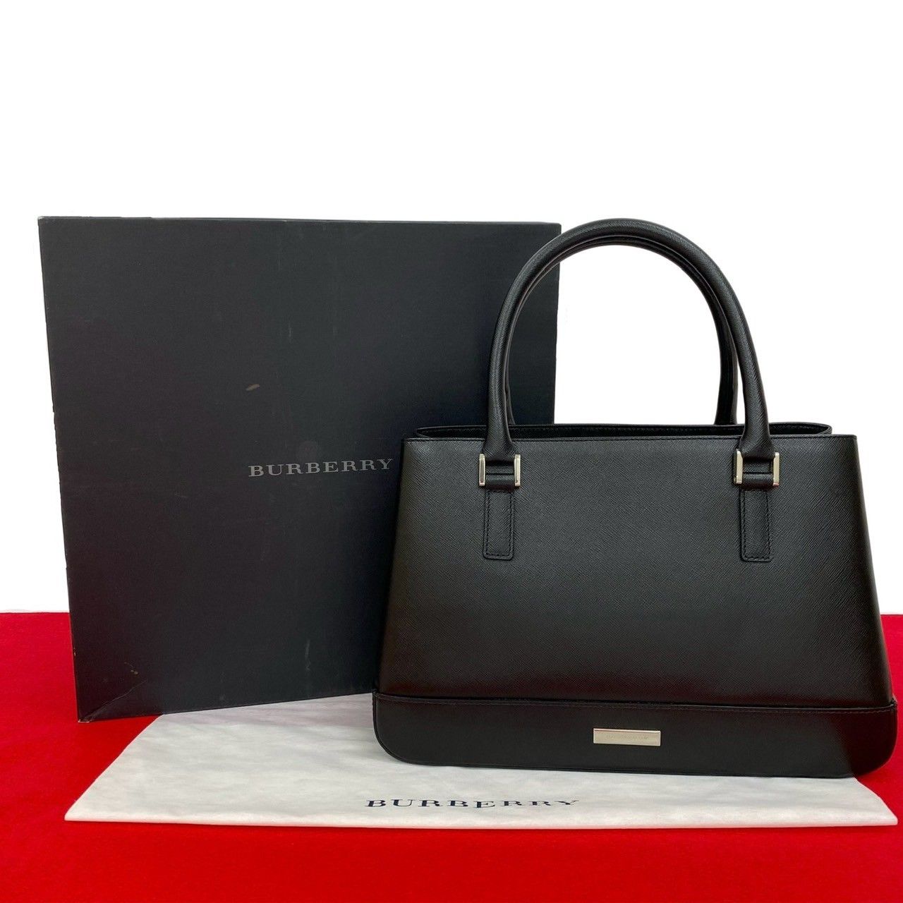 未使用保管品 箱 袋付 BURBERRY バーバリー ロゴ プレート 金具
