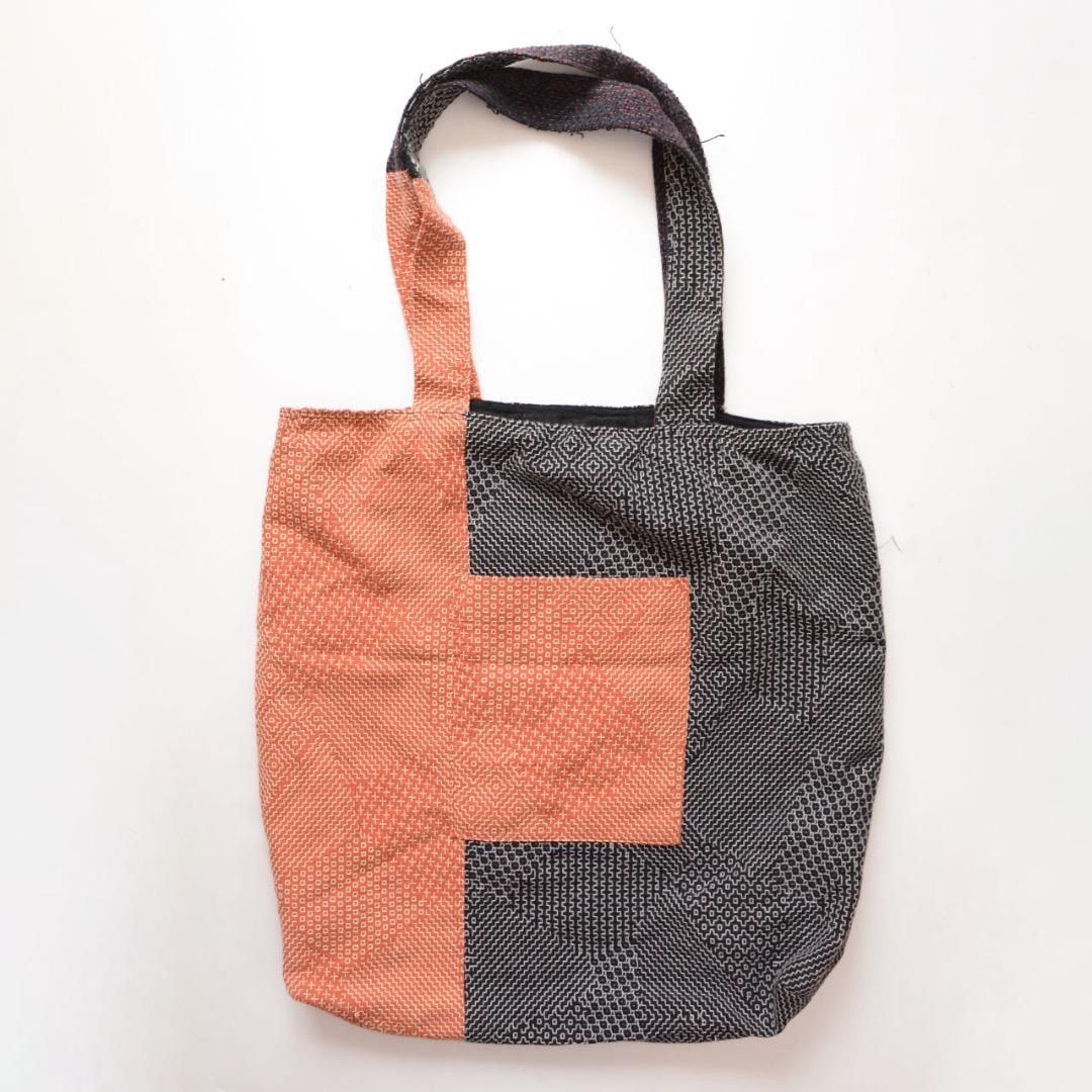 ジャパンヴィンテージ 刺し子 木綿 トートバッグ ― ハンドメイド Japanese Vintage Sashiko Cotton Tote Bag – Handmade One-of-a-Kind