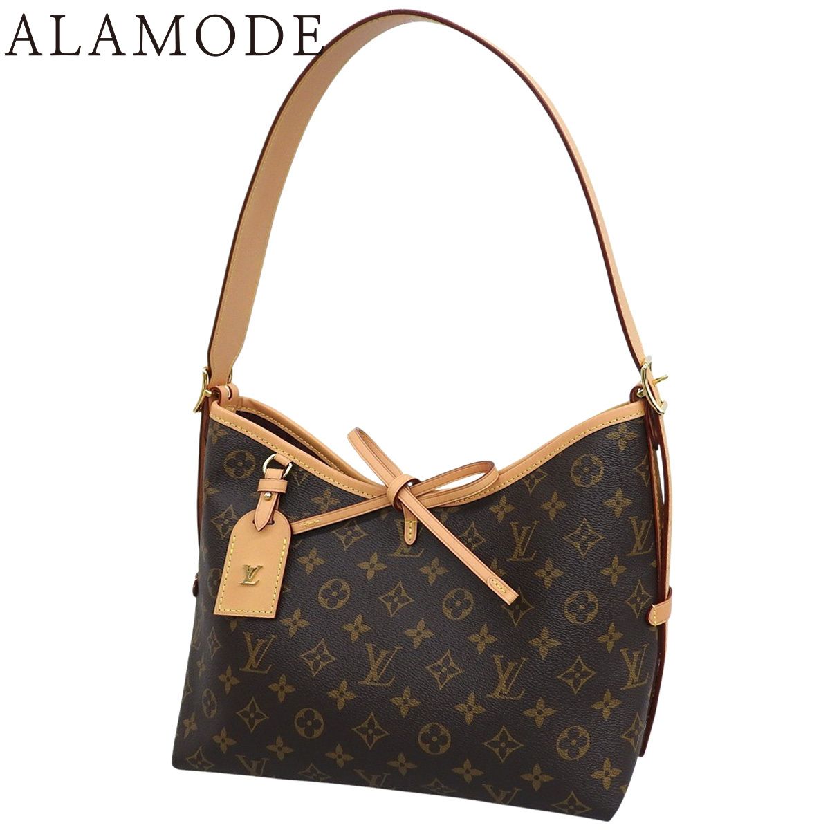 LOUIS VUITTON ルイ ヴィトン モノグラム キャリーオール NM PM ショルダーバッグ 肩掛け モノグラムキャンバス ブラウン茶 ゴールド金具 M46203 レディース 40802158598 アラモード