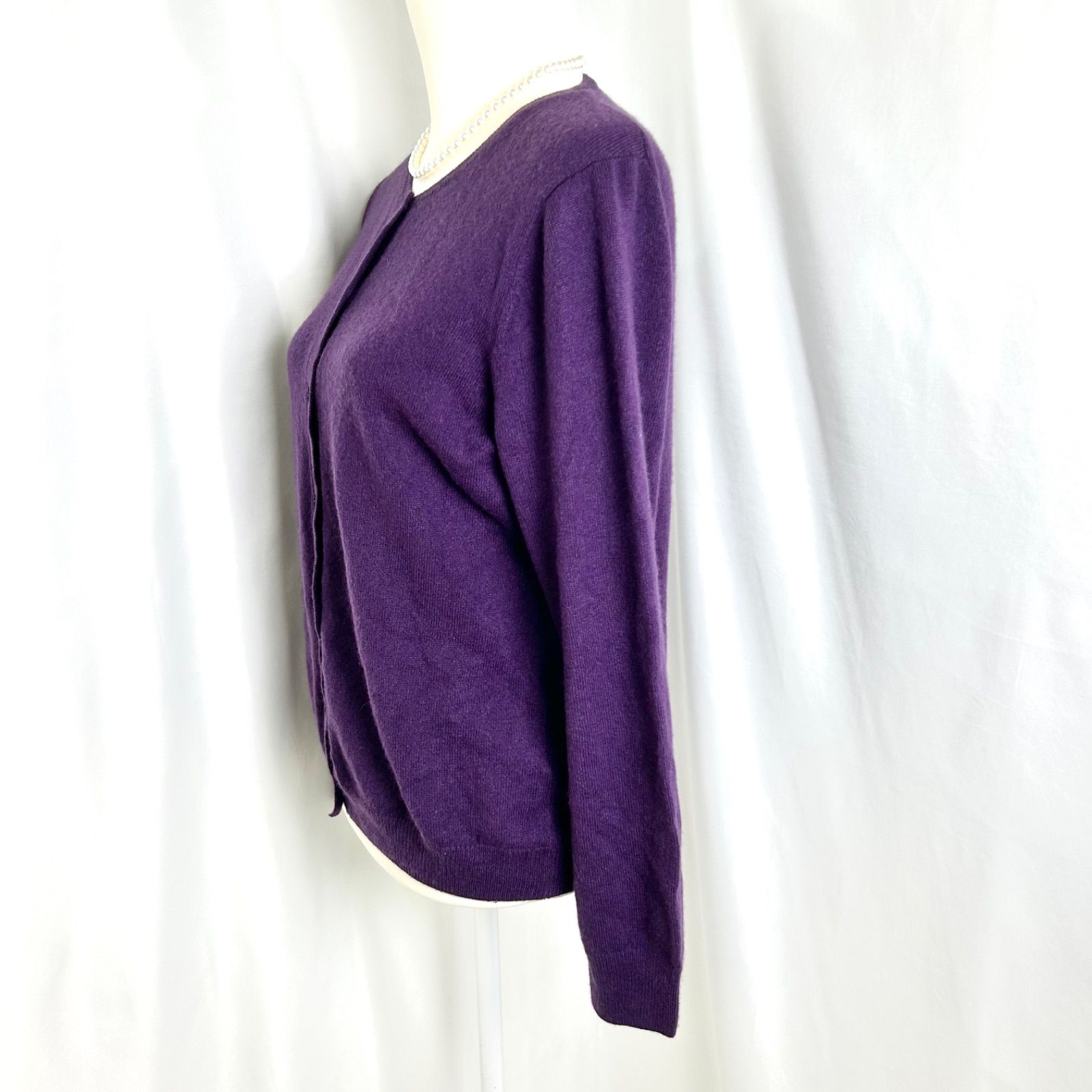 美品】LICO LOPA size 11 紫 カーディガン カシミヤ100% 華やか 綺麗 