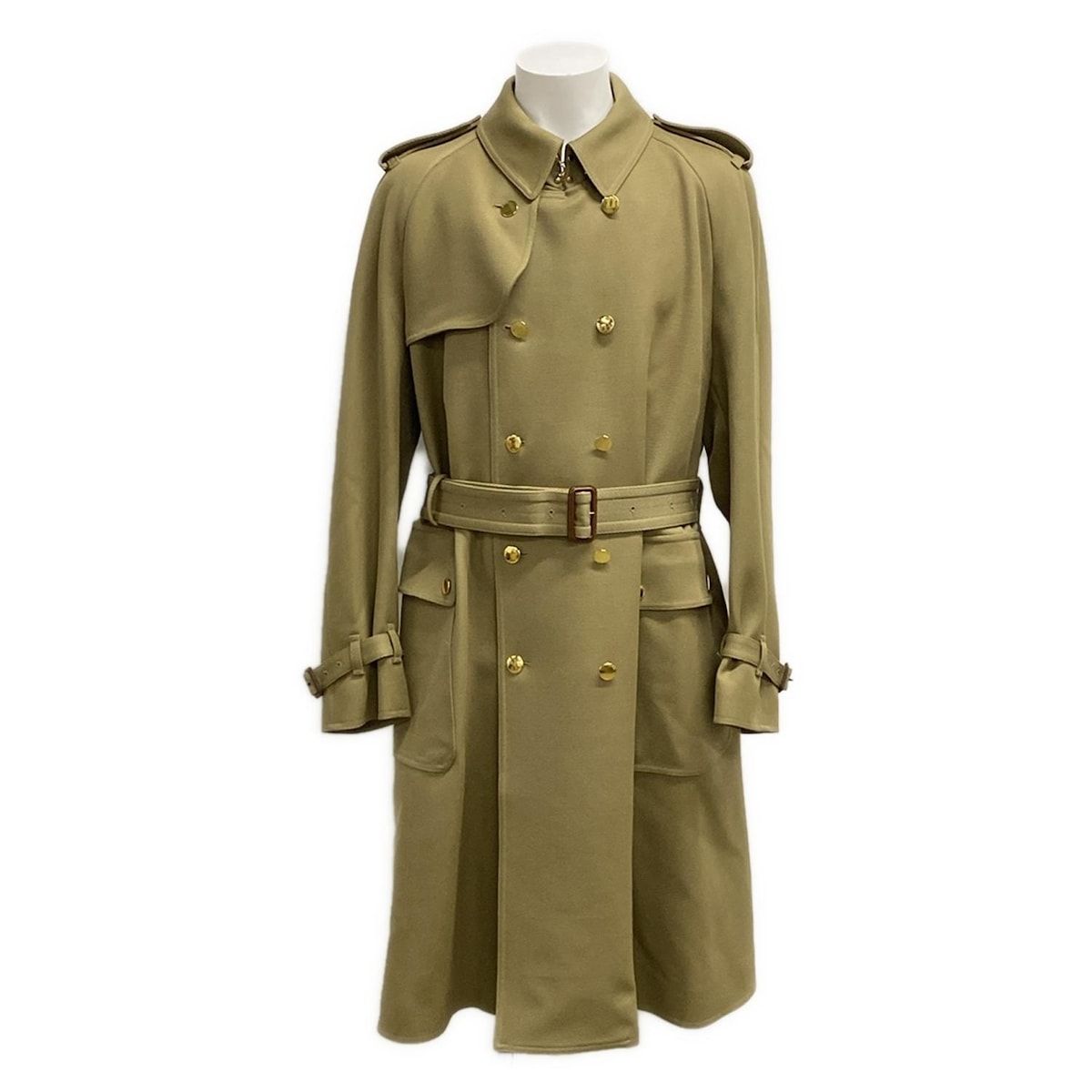 GUCCI グッチ トレンチコート サイズ46 S メンズ - 630530 ZAEA3 ライトブラウン 長袖|秋|冬 ウール