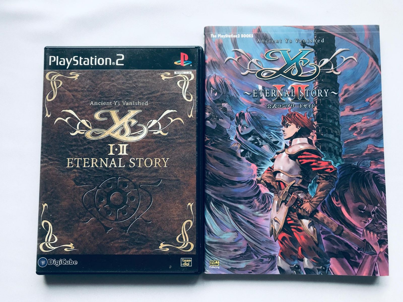 イース I II エターナルストーリー 公式コンプリートガイド 攻略本セット PS2 Ys I|II Eternal Story Official Complete Guide Strategy