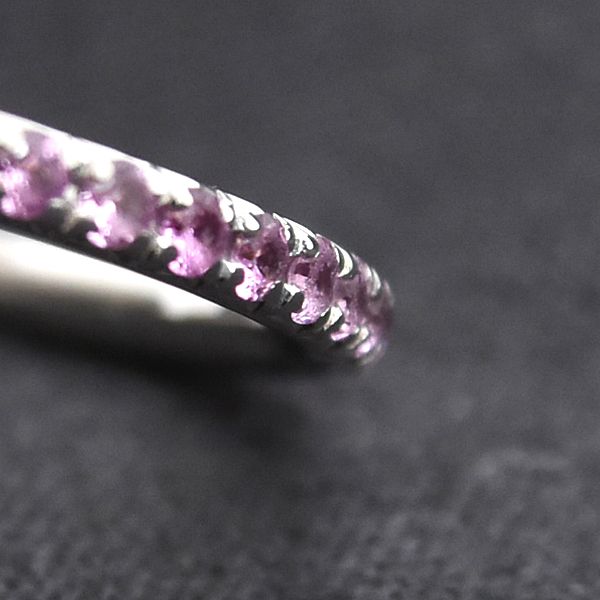 ティファニー《メトロリング》フルエタニティ☆ピンクサファイアK18WG