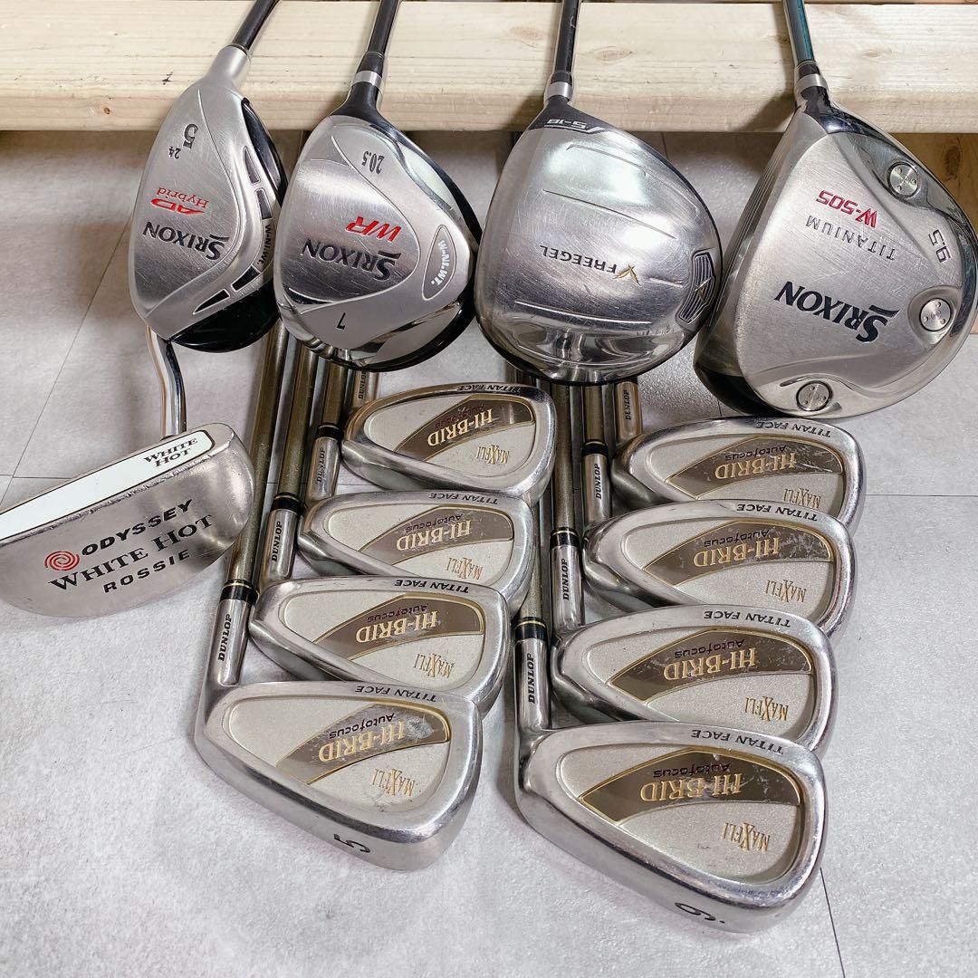 X568 スリクソン 他 メンズ ゴルフ クラブセット 14点 クラブ13本 R
