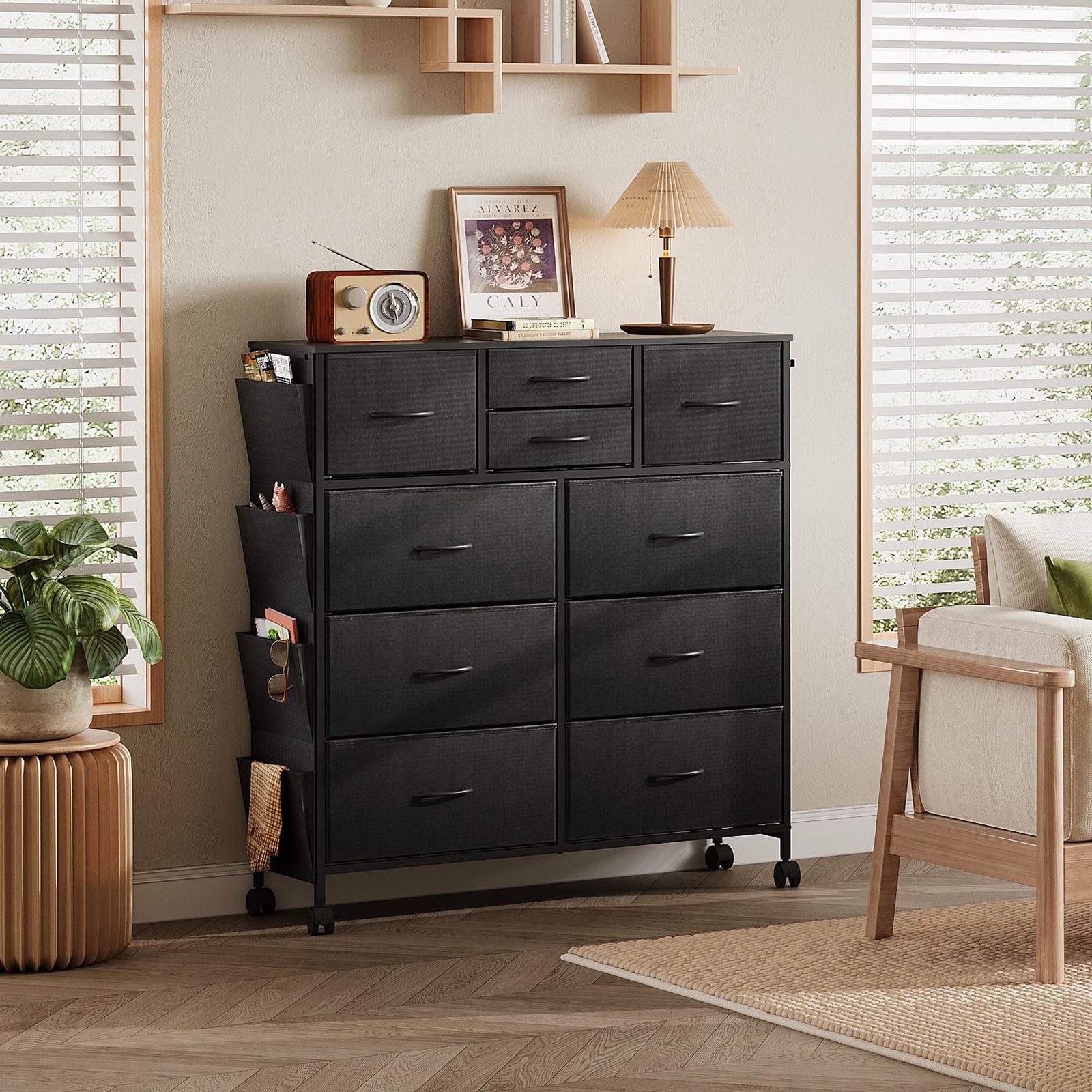 チェスト タンス 収納チェスト 大容量収納4段10杯 105x30x100cm 楽天 チェスト タンス 収納チェスト 大容量収納4段10杯 105x30x100cm 楽天