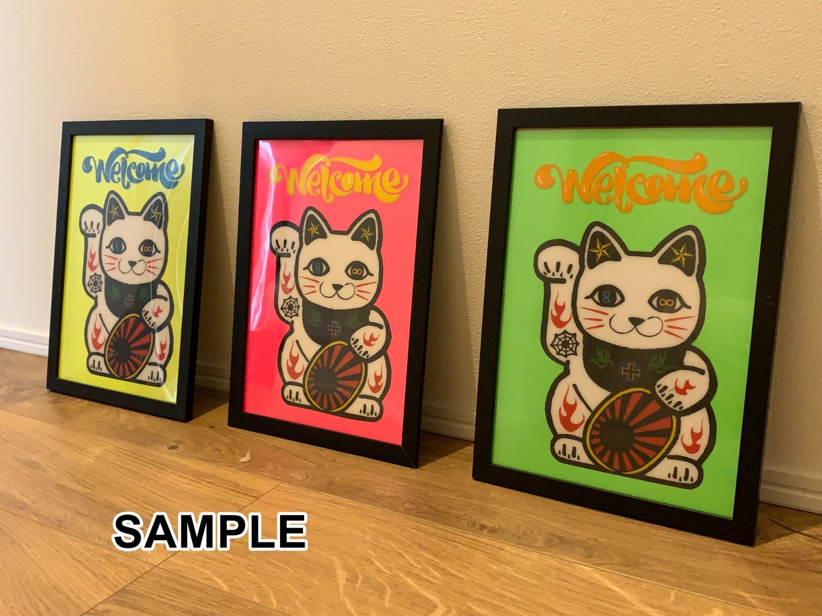 経典ブランド絵画 「金龍と招き猫」 A4サイズ額つき 絵画 | endageism.com