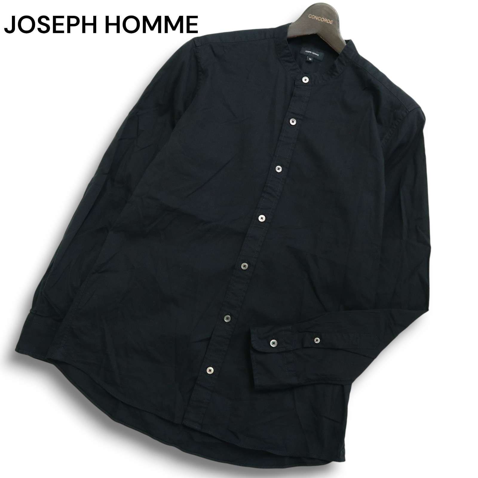 JOSEPH HOMME ジョセフ オム 通年☆ 長袖 バンドカラー シャツ Sz.50 
