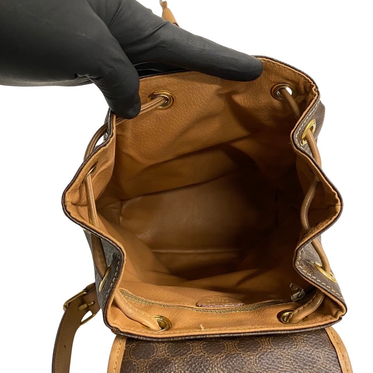 極 美品 CELINE セリーヌ マカダム ブラゾン トリオンフ リング金具 