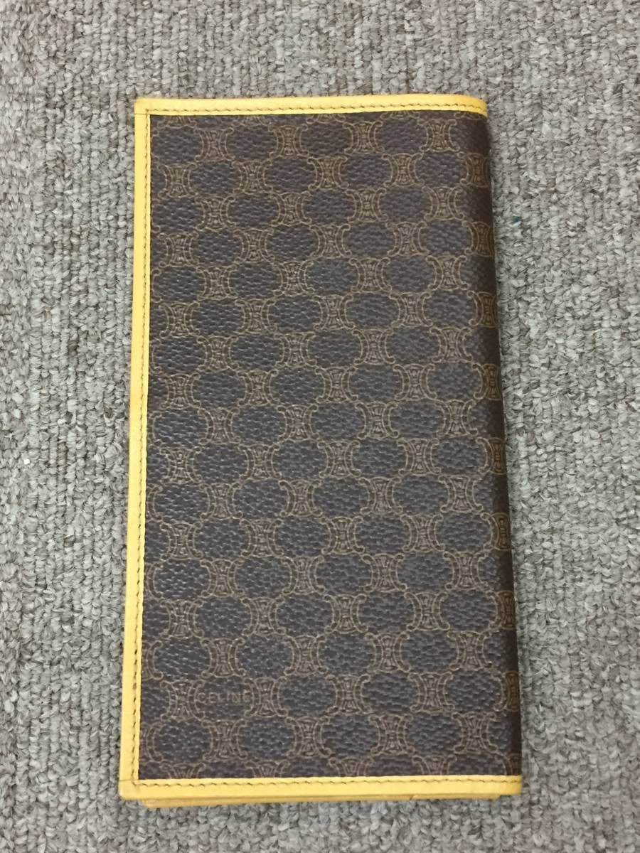 セリーヌ 二つ折り長財布 マカダム柄PVC ヴィンテージ CELINE 美品！格安！CELINE セリーヌ オールドセリーヌ マカダム柄 PVCレザー