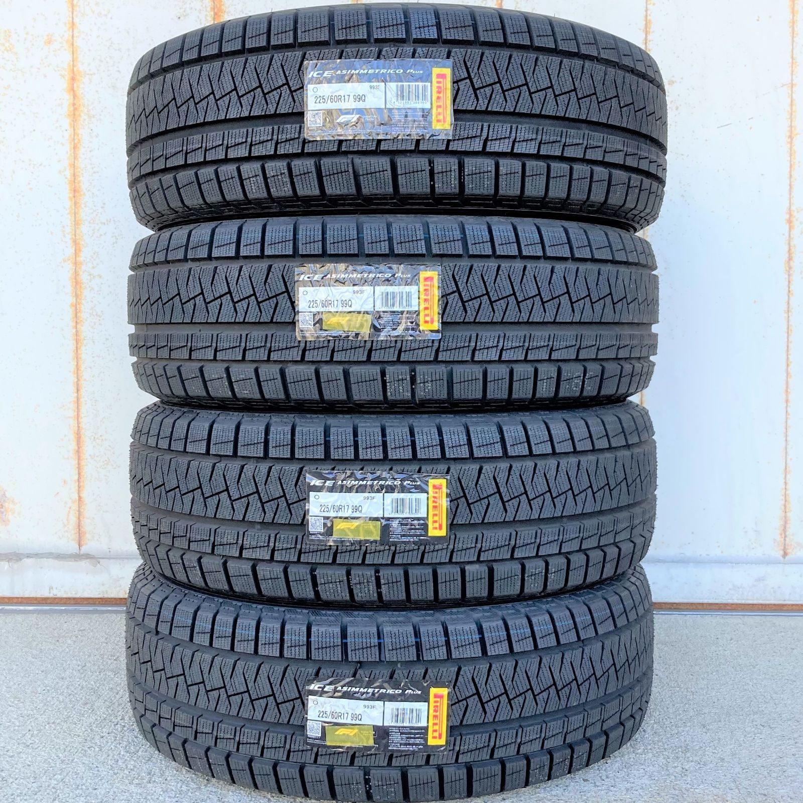 225/60R17 スタッドレスタイヤ 新品 4本セット ピレリ アイス