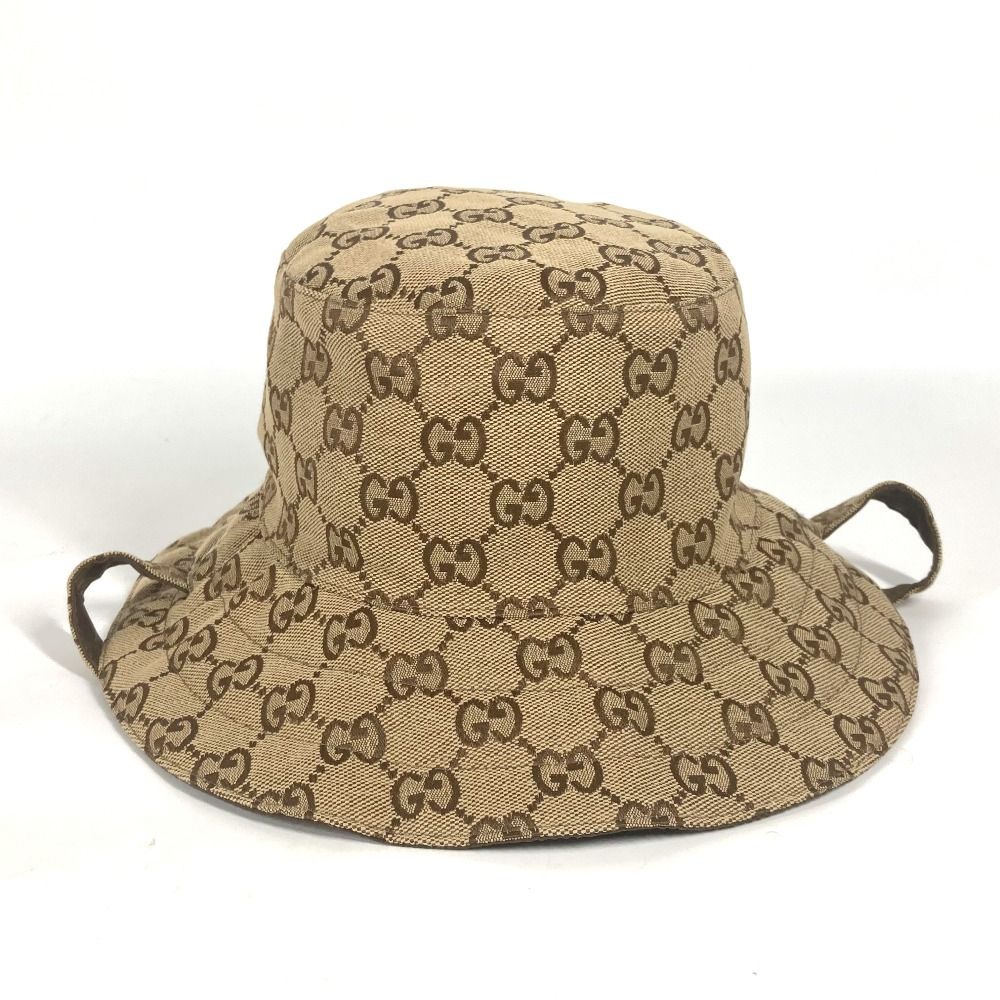 【中古】グッチ GUCCI キャンバスハット L GUCCI - 1090 美品 GUCCI グッチ ハット バケットハット 帽子 GG