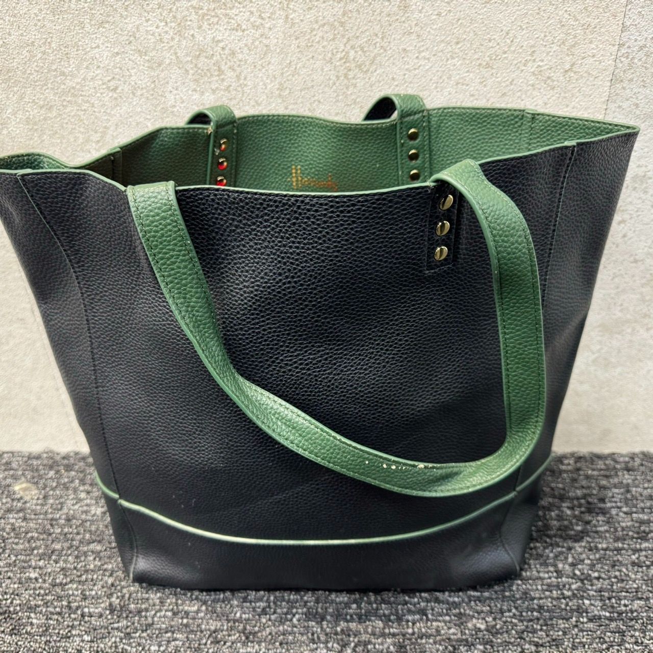 Harrods ハロッズ オールレザー トートバッグ ブラック KGID - メルカリ 