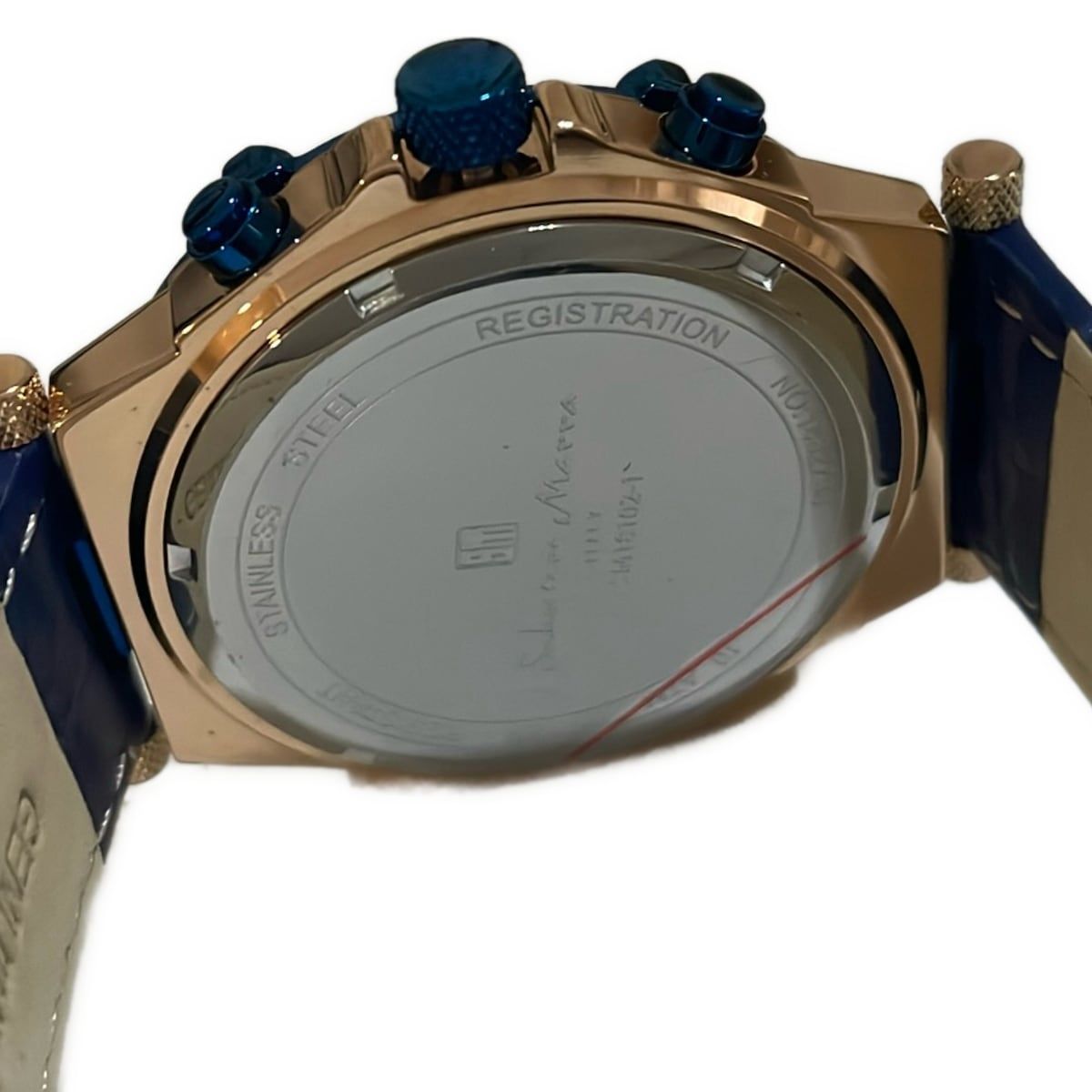 Salvatore Marra サルバトーレマーラ 腕時計 - SM18102-1 メンズ 型押し加工|クロノグラフ ネイビー USTAUSTRALIA_COM_AU